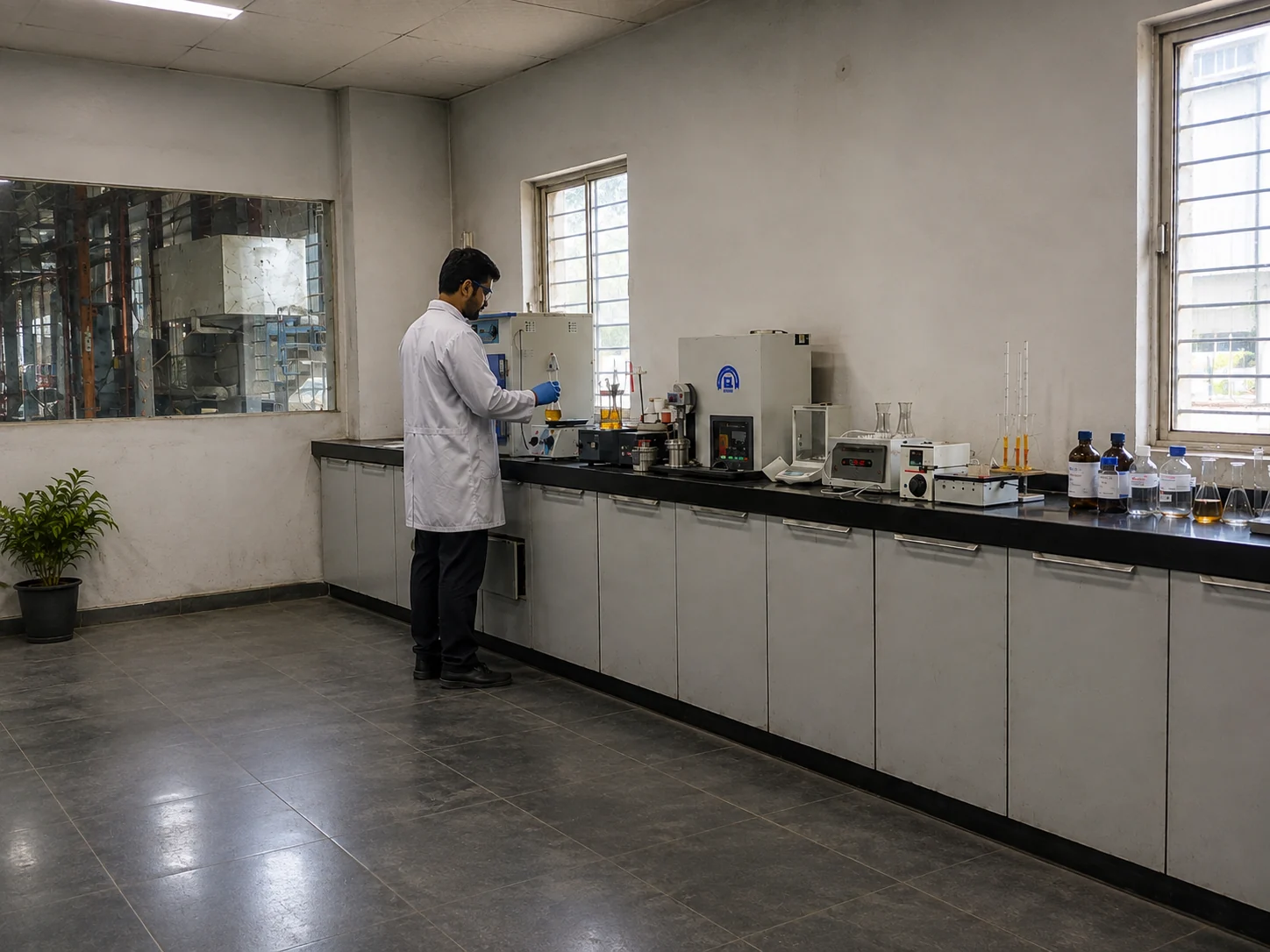 Goldtap quality control laboratory with lubricant testing equipment