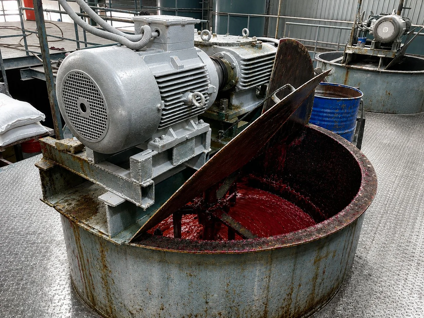 Grease mixing vessel in the Goldtap production area